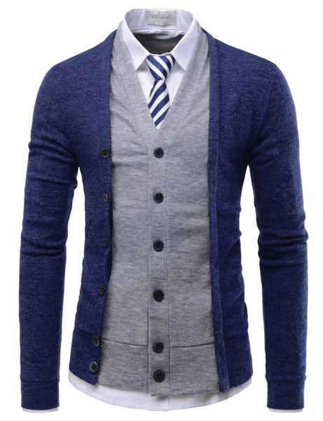blue grey cardigan