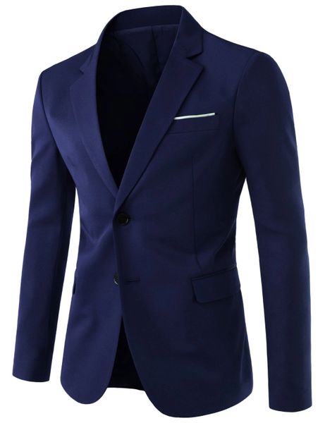 Navy Blue 2 Button Fitted Suit | Mondo Fashion