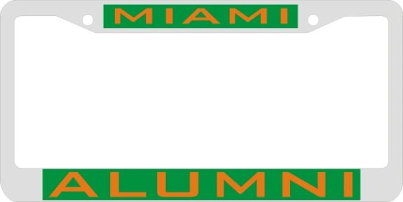 License Plate Frame, Miami Alumni