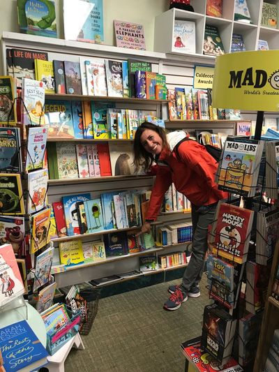 Author Loretta Sponsler at Round Lake Books in Michigan, kids camping books, preschool camping books