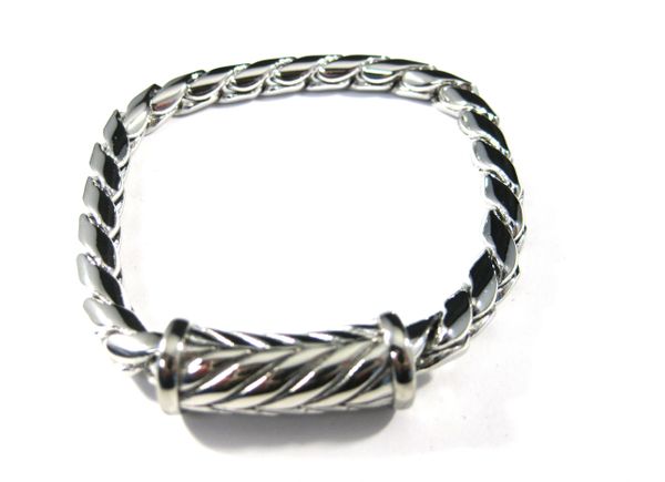 Men's Jewelry, Silvertone, Bracelets, Magnet Closure | James Michael ...