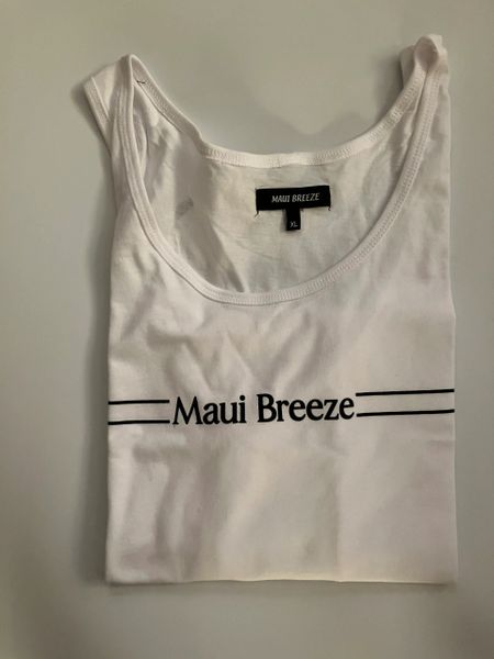 MAUI BREEZE TEE SHIRT SLEEVELESS WHITE