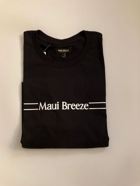 MAUI BREEZE TEE SHIRT SHORT SLEEVE BLACK