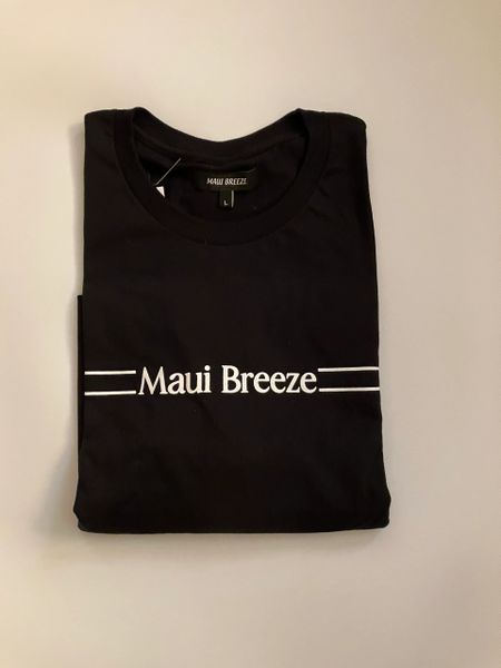 MAUI BREEZE TEE SHIRT SHORT SLEEVE BLACK