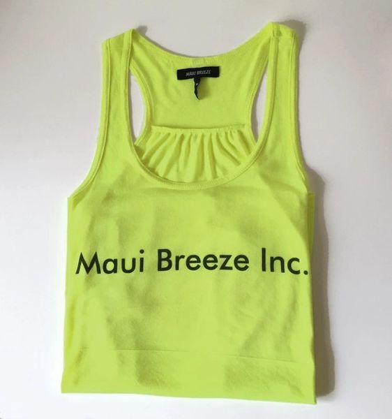 MAUI BREEZE SLEEVELESS TEE SHIRT YELLOW