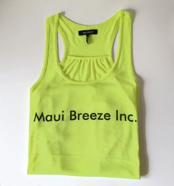 MAUI BREEZE SLEEVELESS TEE SHIRT YELLOW