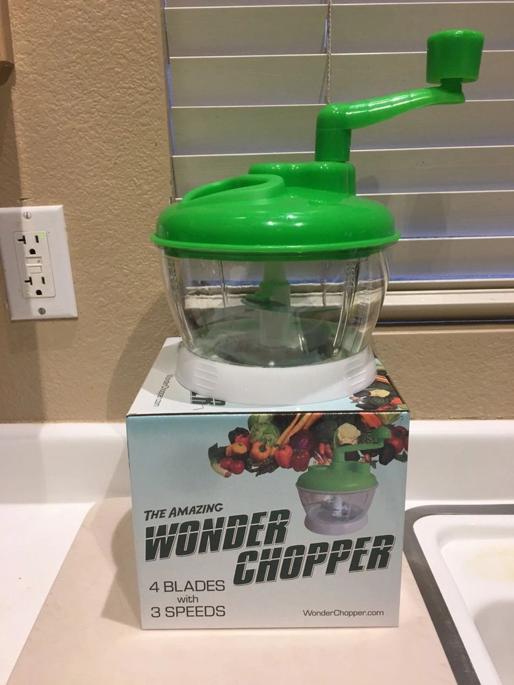 manual food processor, hand-powered miracle chopper