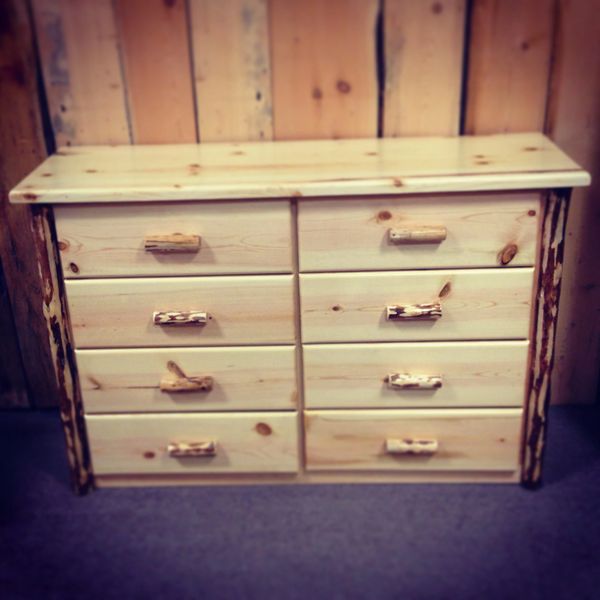 6 Drawer Log Dresser Custom Handmade Log Furniture