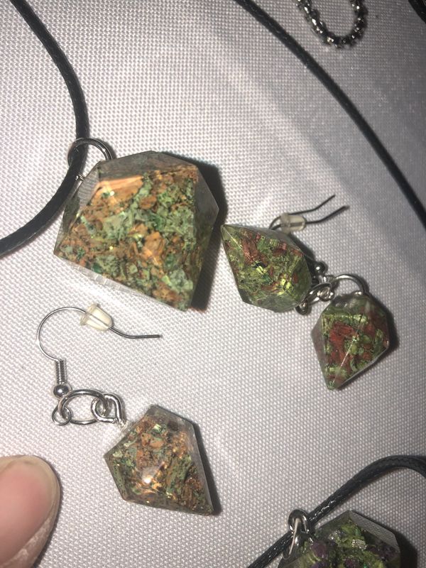 420 resin marijuana hemp jewelry art 