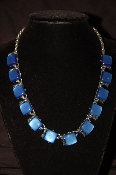 Vintage Silver & Blue Necklace.