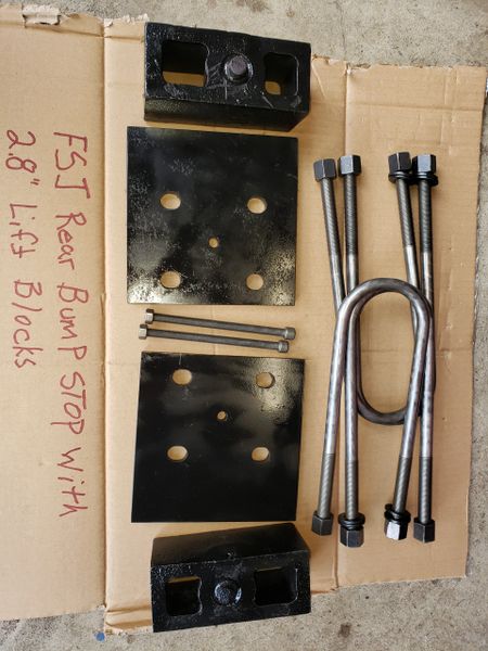Jeep J10 J20 Wagoneer Cherokee Rear 2.5" lift blocks with 4 U bolts.