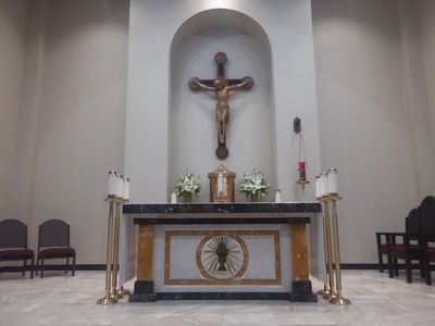 Saint Augustine Catholic Church Marble Altar.