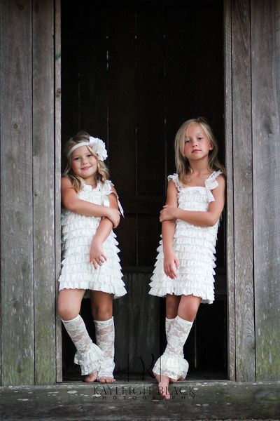  Ivory Long Lace Flower Girl Dresses White Designer