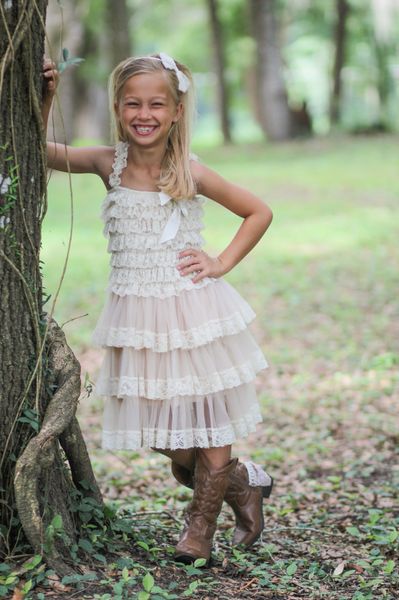 Shabby chic store flower girl dresses