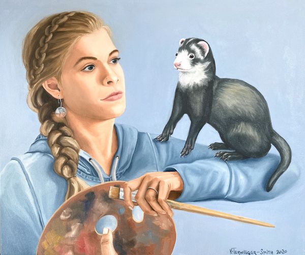 Self Portrait with Ferret