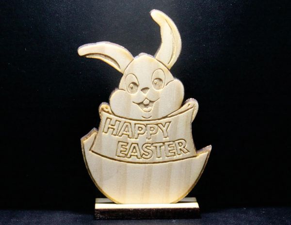 Personalized Bunny in an Egg Wooden Ornament