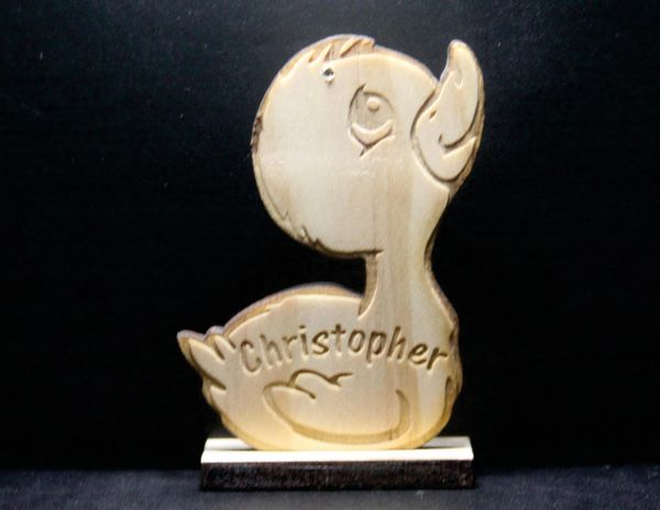 Personalized Ducky Wooden Figure