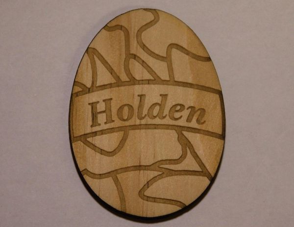 Personalized Camo Wooden Egg