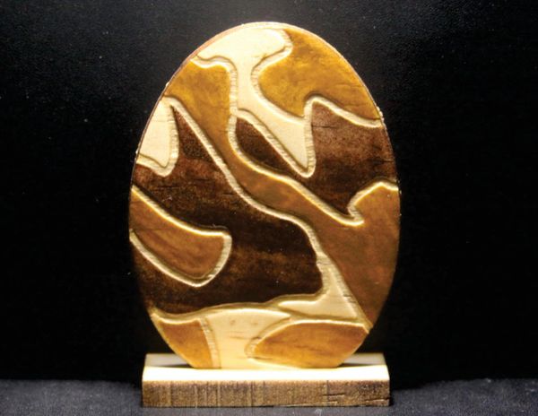 Camo Decor Wooden Egg