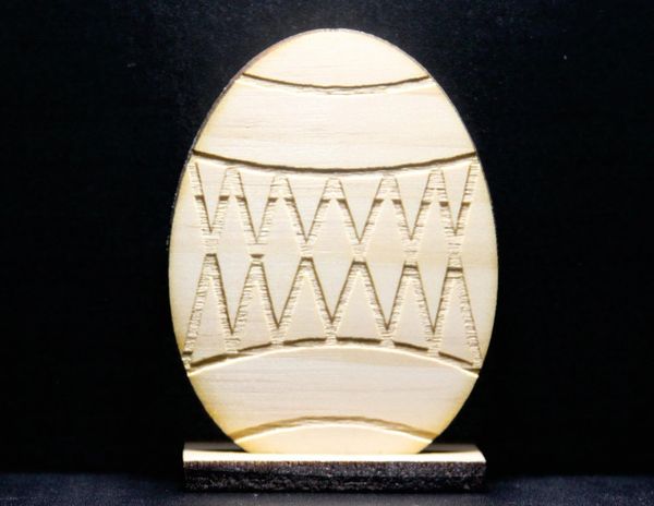 Personalized Daimond Pattern Wooden Egg