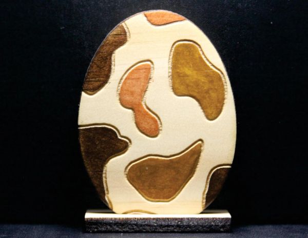 Spotted Decor Wooden Egg