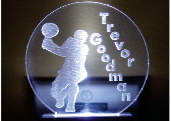 Mens Tennis Player Silhouette Night Light Insert Only