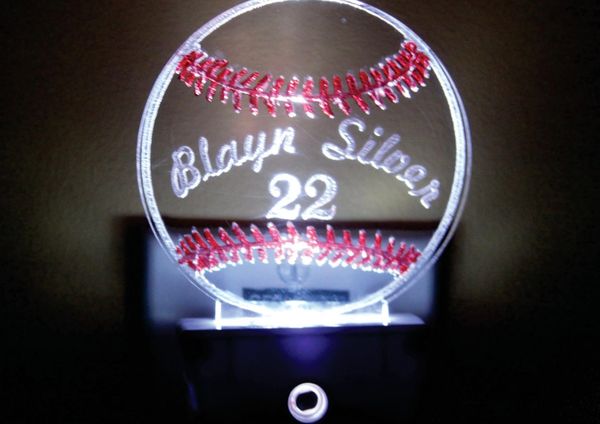 Baseball Insert plus LED Night Light