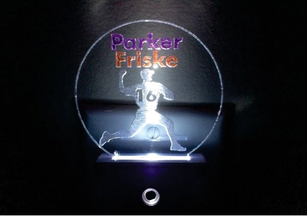 Baseball Pitcher Silhouette Insert plus LED Night Light