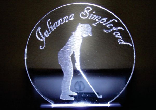 Womens Golfer Silhouette Night Light Insert Only