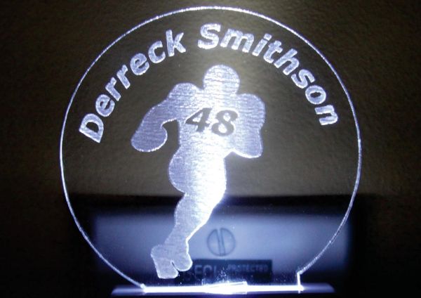 Football Running Back Silhouette Night Light Insert Only