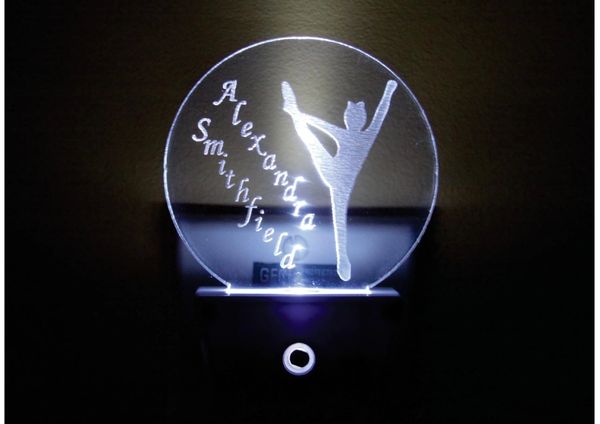 Cheerleader Silhouette Insert plus LED Night Light