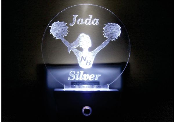 Cheerleader Bust Silhouette Insert plus LED Night Light