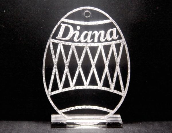 Personalized Diamond Pattern Acrylic Egg