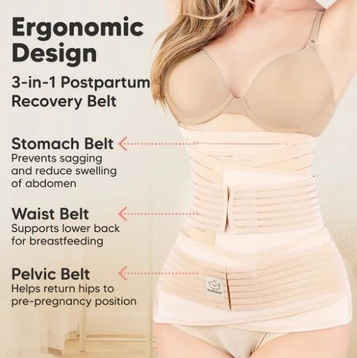 3in1 Women Postpartum Recovery Belly/Waist/Pelvis Belt Support