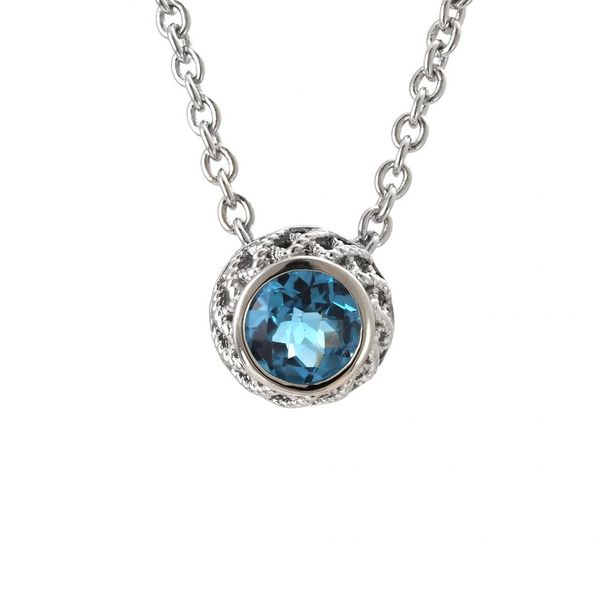 Andrea Candela Blue Topaz Circle Necklace | Engagement Rings, Diamond ...
