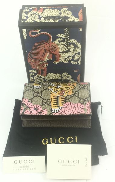 Wallets & purses Gucci - Tiger GG Supreme zip-around wallet -  4512739A91N8666