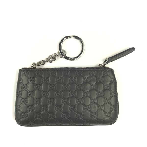 Gucci Key Pouch Microguccissima Black