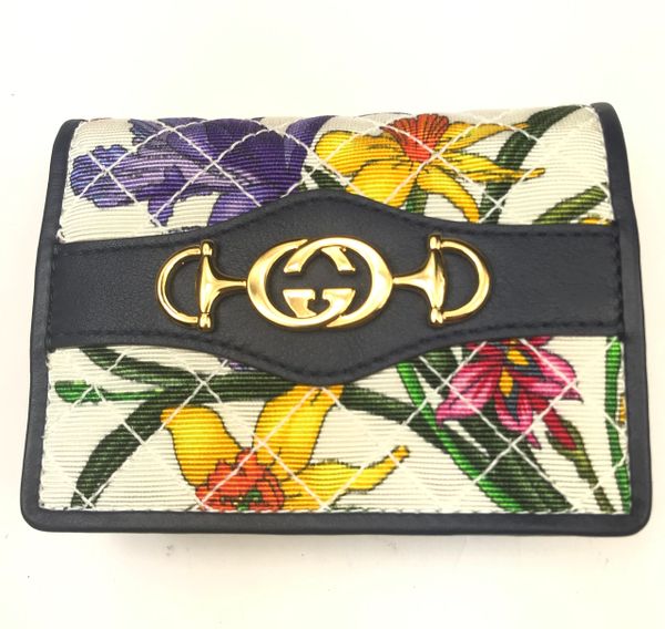 Ophidia GG Floral Leather Coin Purse in Multicoloured - Gucci