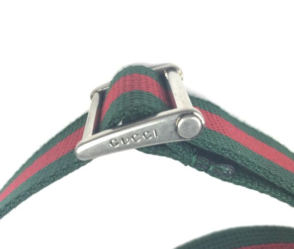 Gucci Unisex Red Green Strap Belt Bag Techno Canvas Black