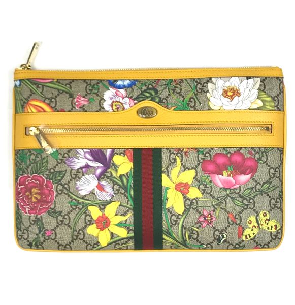 Gucci #517551 Ophidia GG Supreme Floral Pouch/Clutch | Elgie Chic Boutique