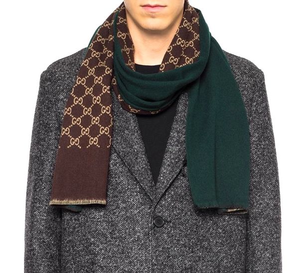 Gucci Double Jacquard GG Wool Scarf