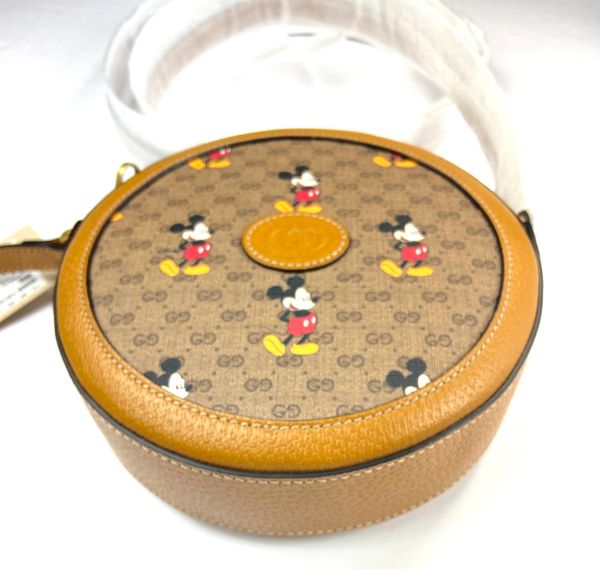 GUCCI Disney Mickey Mouse GG Small Crossbody Flap Shoulder +Dust