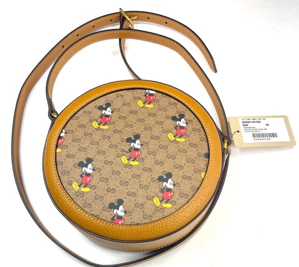 Gucci x Disney GG Supreme 603938 Mickey Collaboration Shoulder Bag