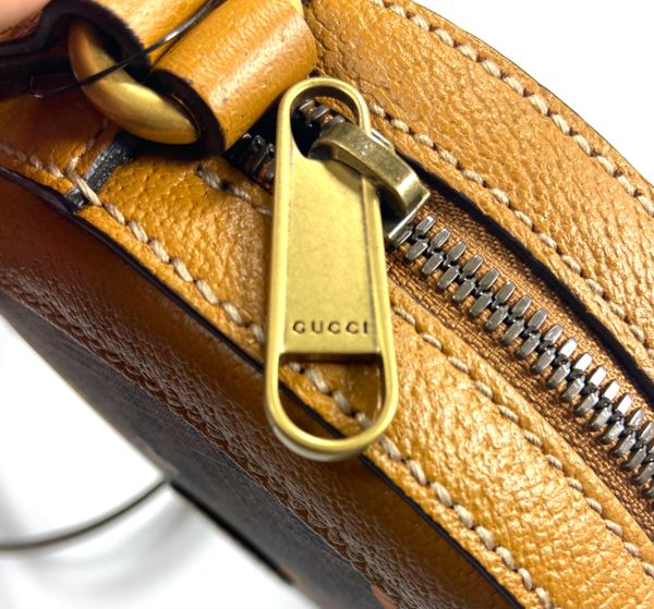 GUCCI GG Disney X Mickey Mouse Crossbody Leather Tan Brown Italy