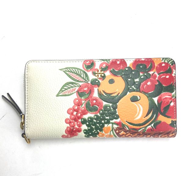 Tory Burch Snow White & Fruit Basket Emerson Small Leather