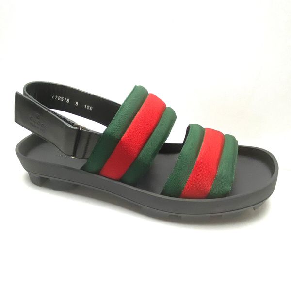 Gucci 428578 Cirano Lux Web Stripe Men s Sandals USA Size 8.5