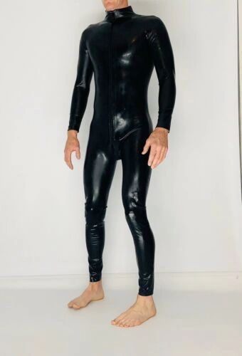 Rubber Latex Catsuit Front Zip 0.4 mil 100% Latex Rubber