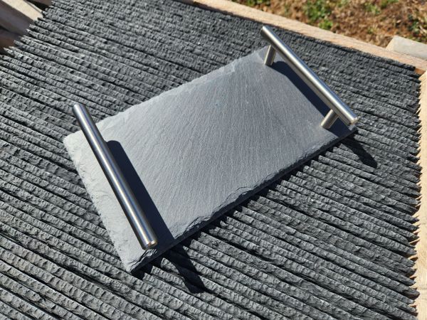 SMALL Black Slate Serving Tray with Handles INCLUDED!! $12.00 SHIPPING to Continental US, Alaska, & Hawaii Only!!