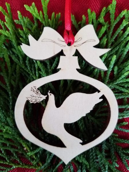 Dove of Peace Ornament, 25 ornaments per box, (that's $.68 each), FREE SHIPPING!