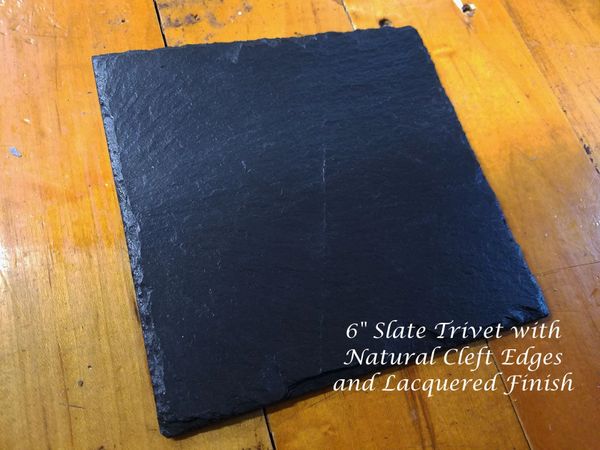 6" Square Slate Trivet w/ FREE SHIPPING TO THE CONTINENTAL US, AL & HI only!